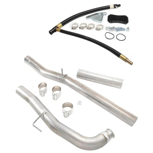 For 2011-2015 6.6L Duramax LML Chevy Silverado 4 Inch Exhaust Muffler Pipe & EGR Delete Kit Generic