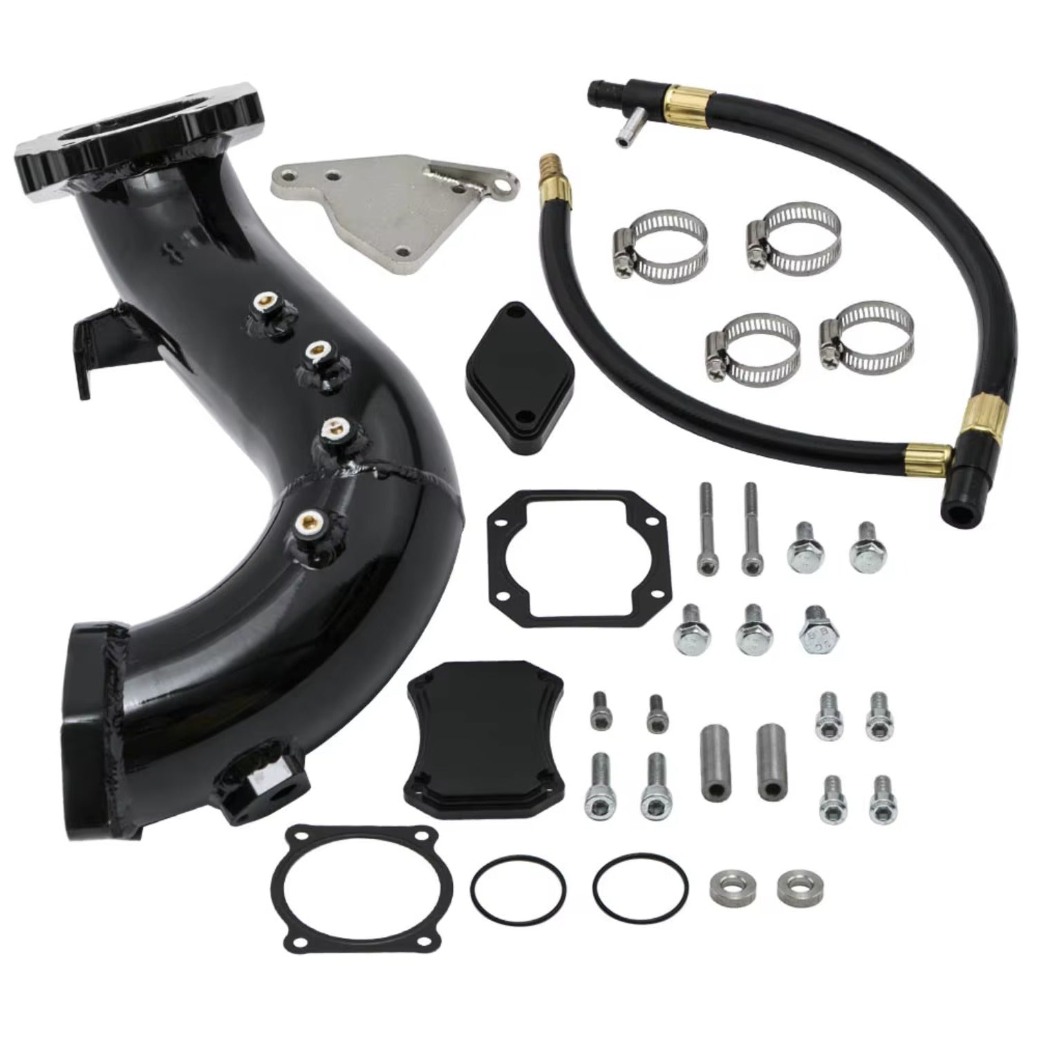 EGR Delete Kit & High Flow Intake Elbow Tube for 2011-2015 Chevy 6.6L Duramax LML Silverado 2500 3500