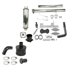 4" DPF EGR Delete Muffler Pipe Kit for 2010-2014 Dodge Ram 6.7 Cummins 2500 3500