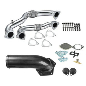 EGR Delete kit Exhaust Bypass Up Pipe & Coolant Filtration for 2008-2010 Ford 6.4L Powerstork