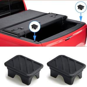 2pcs Black Rear Truck Bed Rail Stake Pocket Cover Plugs for Dodge Ram 1500 2500 3500 2019-2023