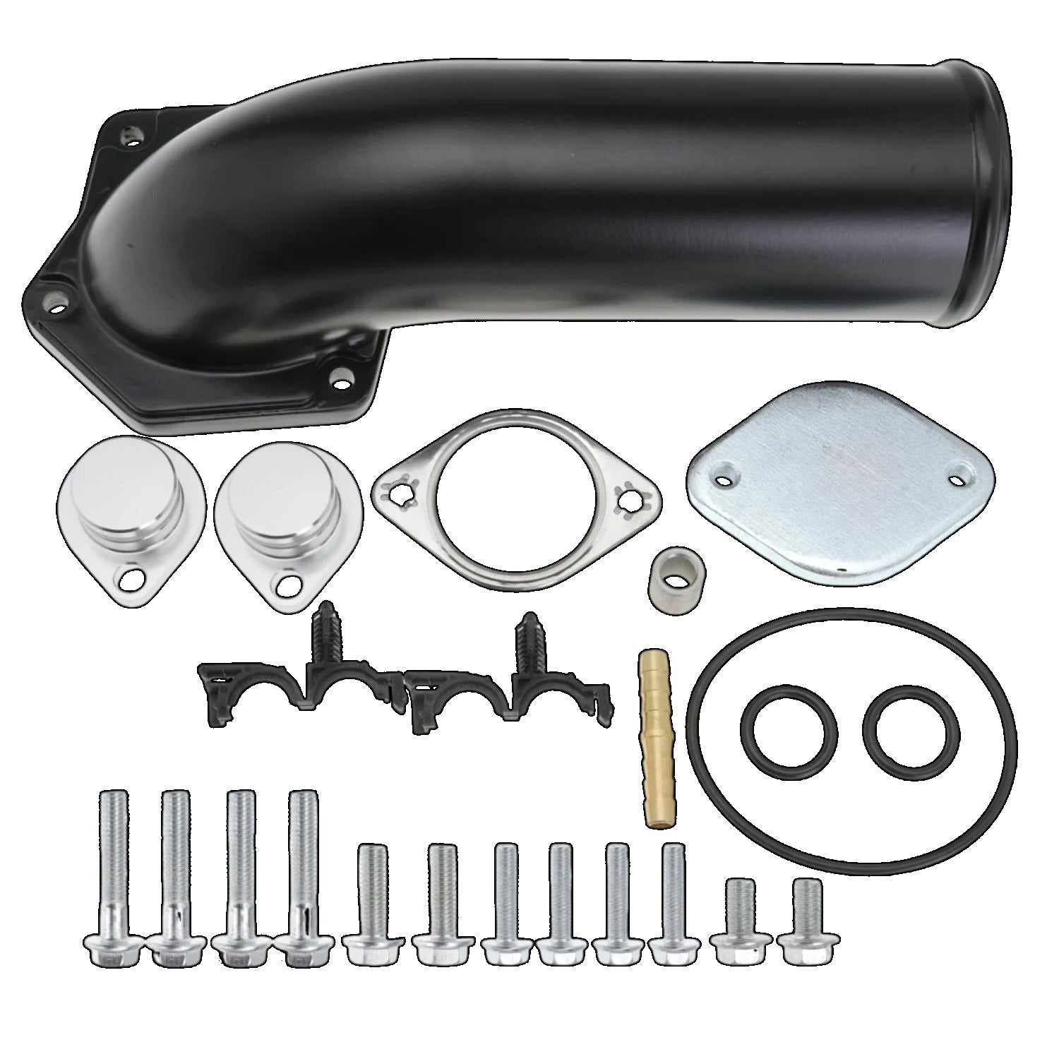 6.4 Powerstork EGR Delete Plates Bypass Exhaust Up Pipes for 2008-2010 Ford F250 F350