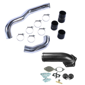 For 2008-2010 6.4L Powerstroke Ford F250 EGR Valve Cooler Delete Kit W/ Intercooler Pipe Boot Kit