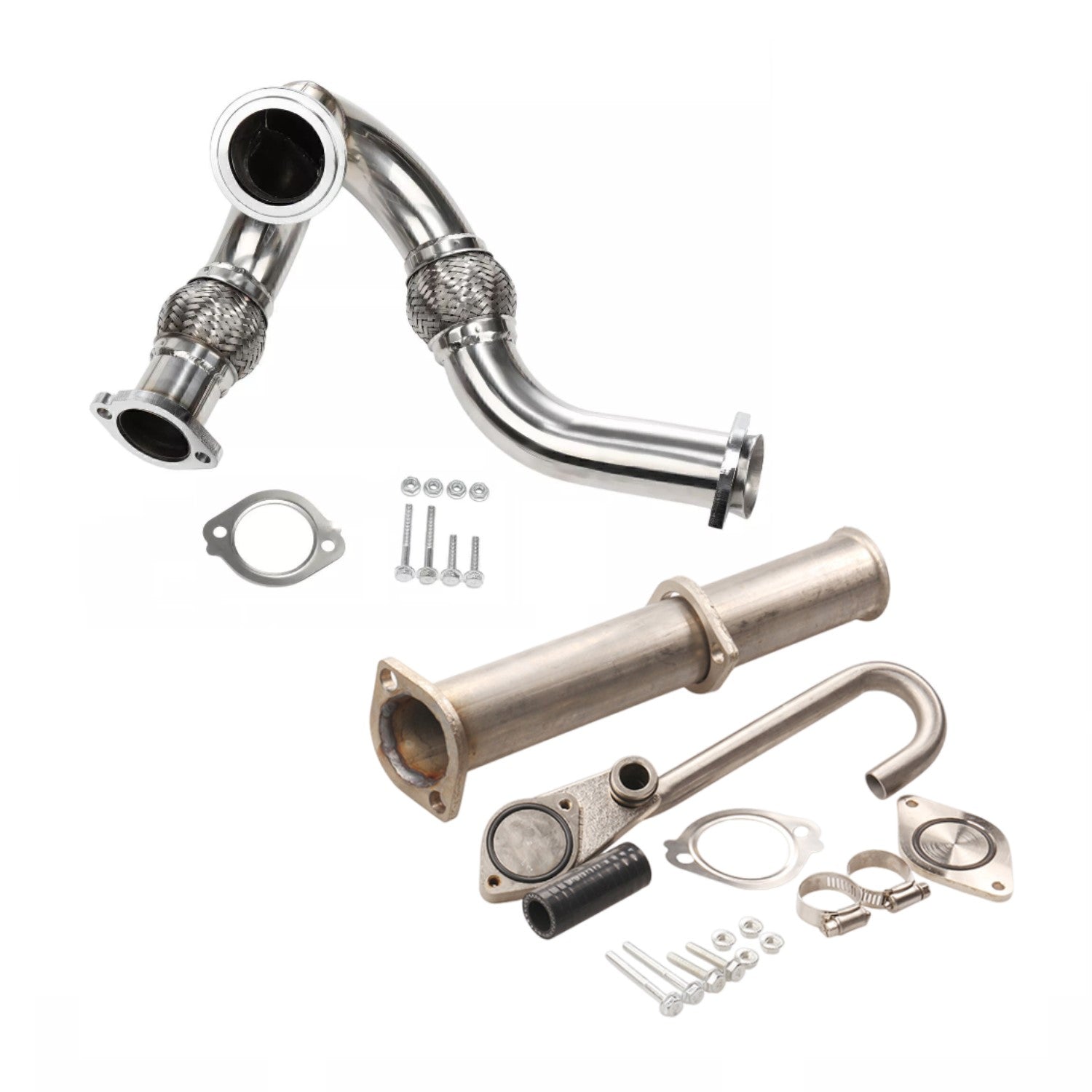 EGR Delete Kit with Up Pipe Y-Pipe for 2003-2007 6.0 Powerstroke Ford F250 Super Duty Excursion