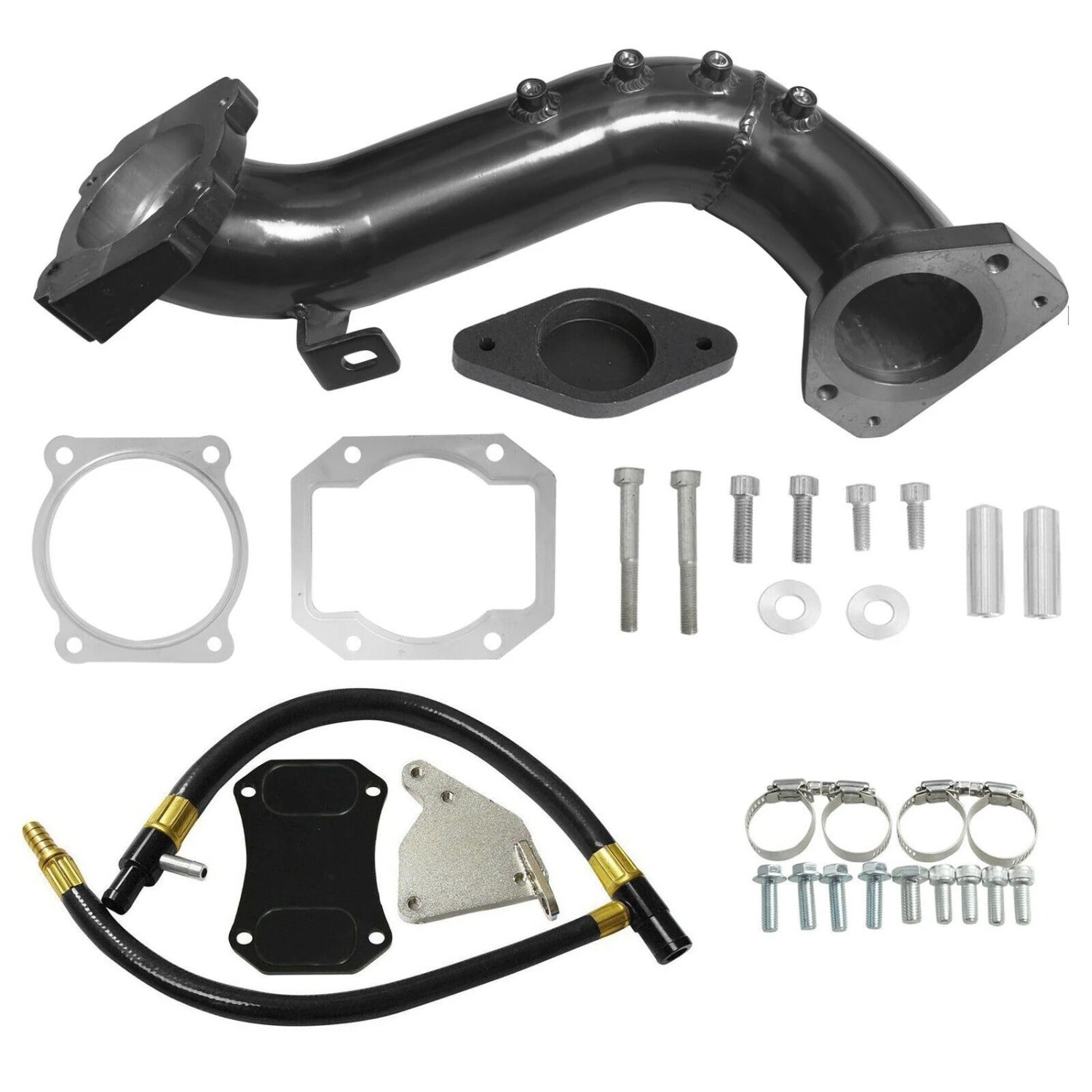 EGR Delete Kit & High Flow Intake Elbow Tube for 2011-2015 Chevy 6.6L Duramax LML Silverado 2500 3500