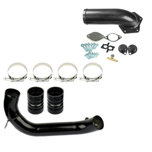 EGR Valve Delete Kit  w/ Intake Elbow & Uppipe for 6.4L Powerstroke 2008-2010 Ford F250 350 450 550