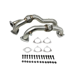 Heavy Duty Polished Exhaust Up-Pipe for 6.4L Powerstroke Ford F250 F350