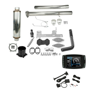 4" DPF EGR DEF Delete Throttle Valve Muffler Pipe Kit for 6.7 Cummins 2010-2014 Dodge Ram 2500 3500