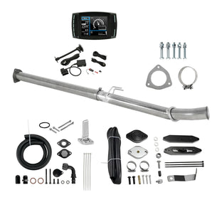 4" Exhaust DPF Delete Pipe & EGR CCV Delete Tuner Kit For 2011-2019 6.7L Powerstroke Ford F250 F350