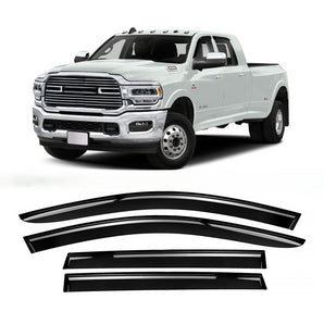 Rain Guards Vent Visors Shade for 2019-2023 Dodge Ram 2500/3500 Crew Cab