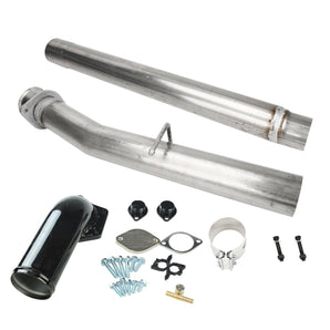 6.4 Powerstroke 4 Inch CAT DPF Delete Pipe EGR Delete Kit for 6.4L Power Stroke Ford F250 F350 F350 F450 F550 2008-2010